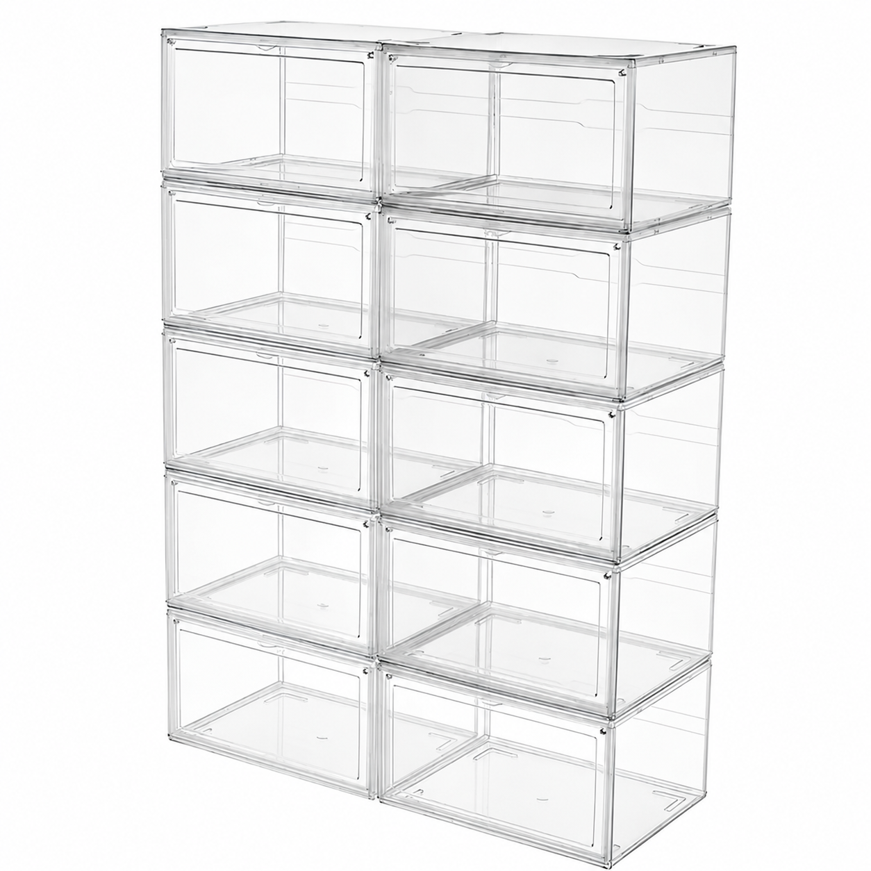 PACK 10 Cajas Acrilicas Transparentes para Zapatillas