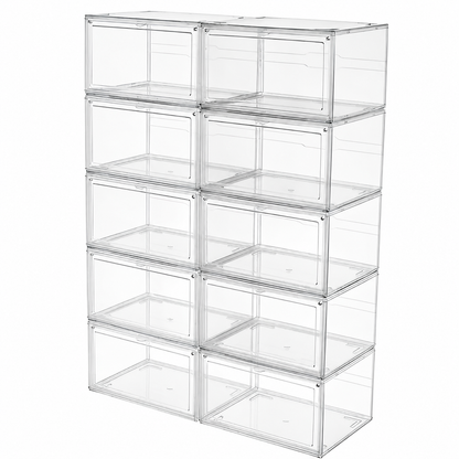 PACK 10 Cajas Acrilicas Transparentes para Zapatillas
