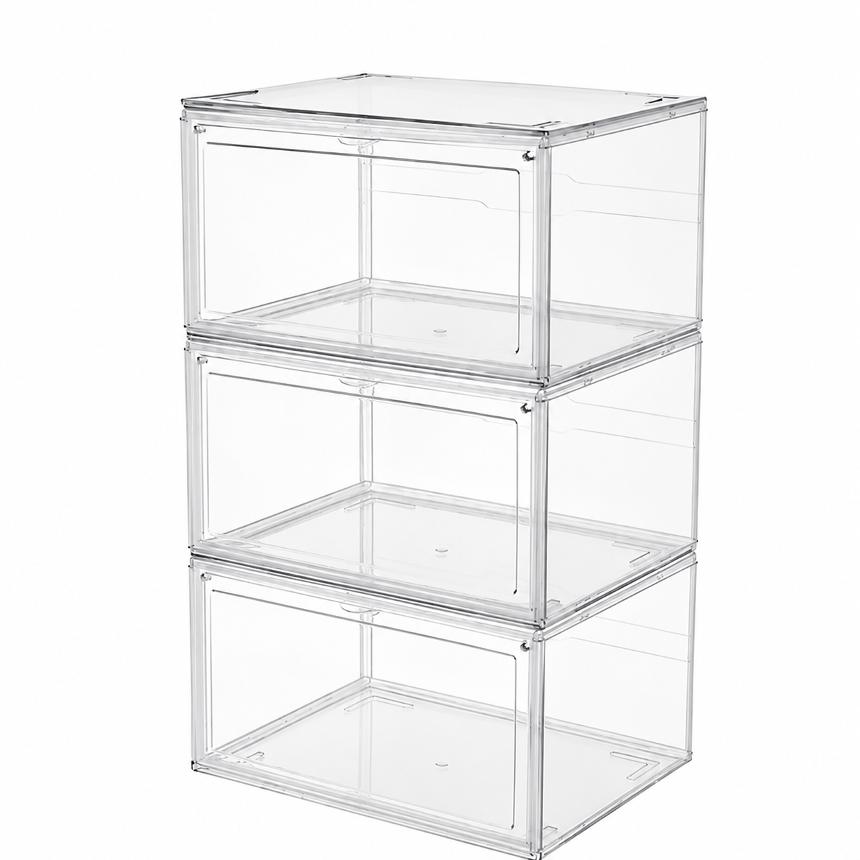 PACK 3 Cajas Acrilicas Transparentes para Zapatillas
