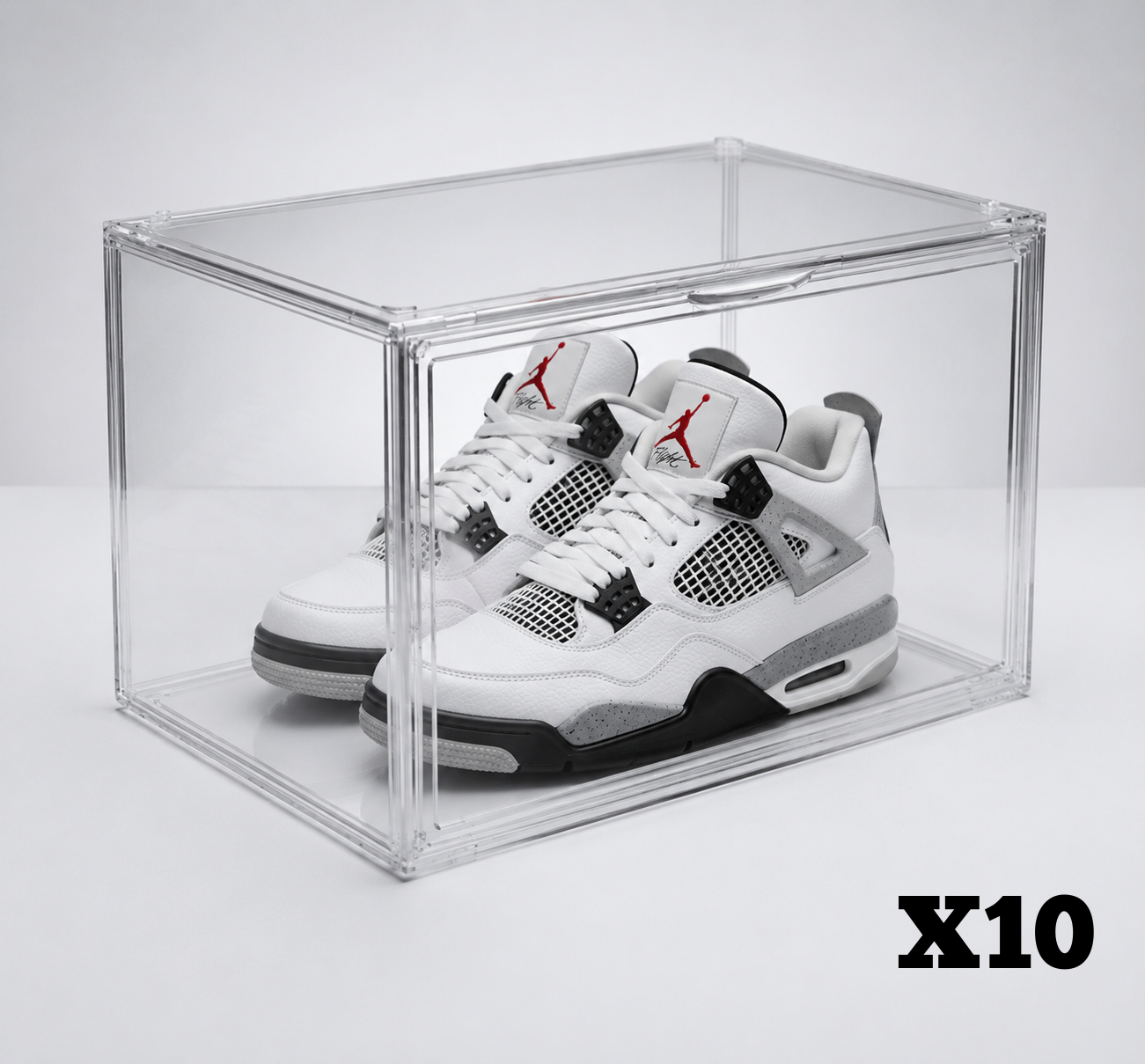 PACK 10 Cajas Acrilicas Transparentes para Zapatillas
