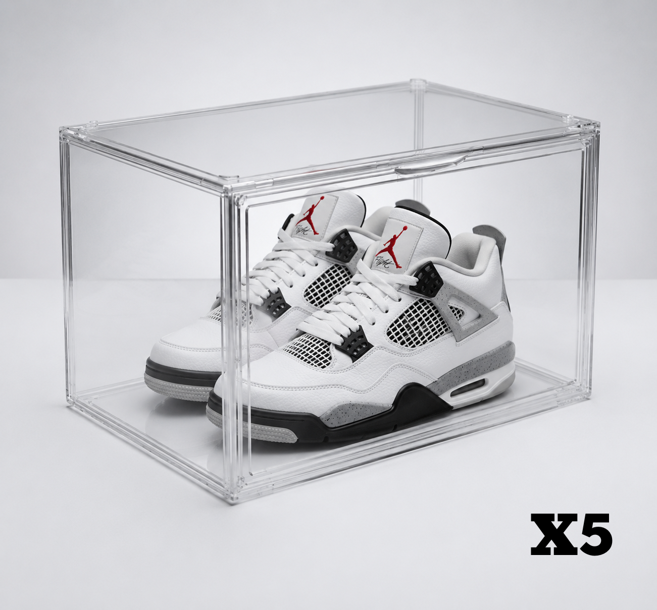PACK 5 Cajas Acrilicas Transparentes para Zapatillas